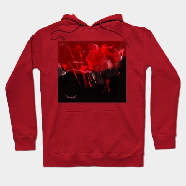 Red abstract 2 Hoodie by sukhpalgrewal